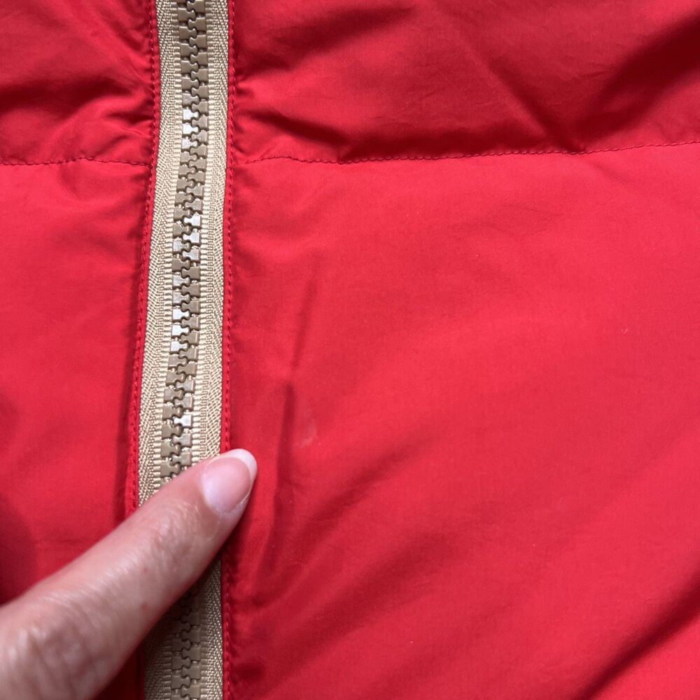 Weekend Max Mara Womens Reversible Puffer Vest Gilet Size 8 Tan Red Luxury - Picture 11 of 14